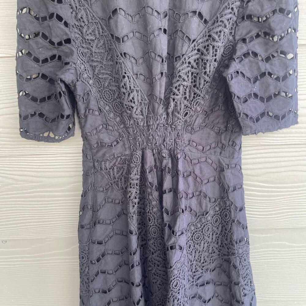 The Kooples Paris black all over lace mini dress - Picture 9 of 10